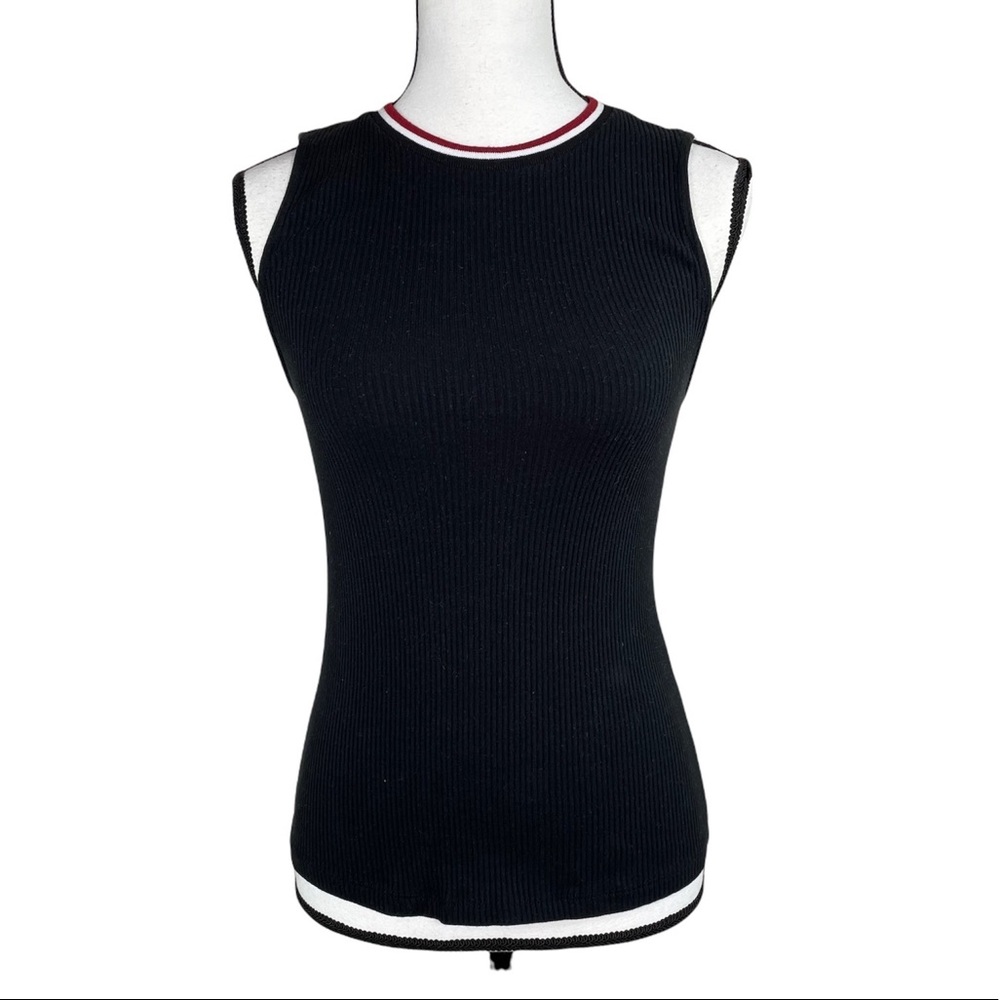 Farrow Black Ribbed Tank Top